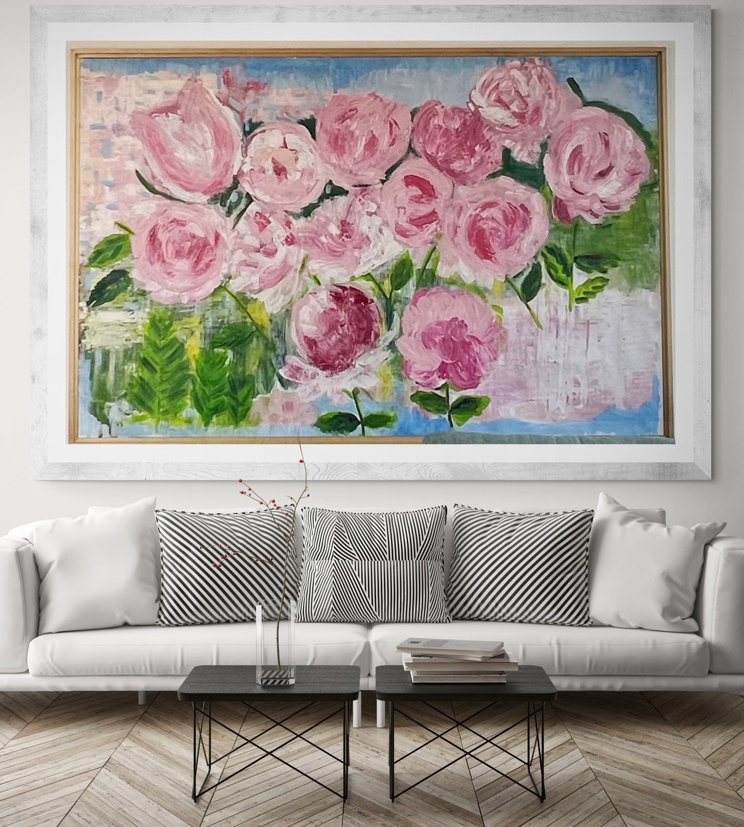 Peonies view
