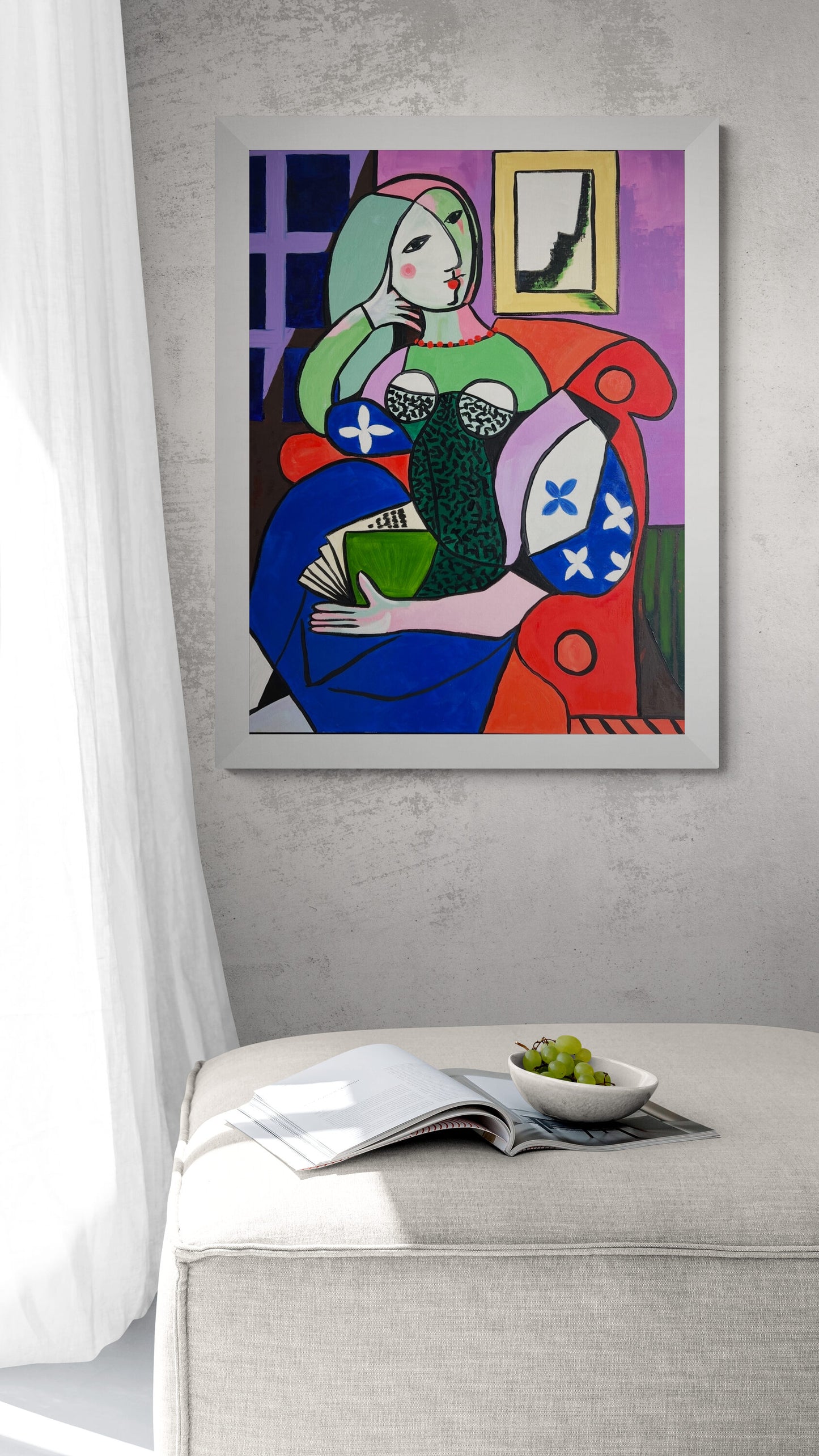 Woman with book, After Picasso
