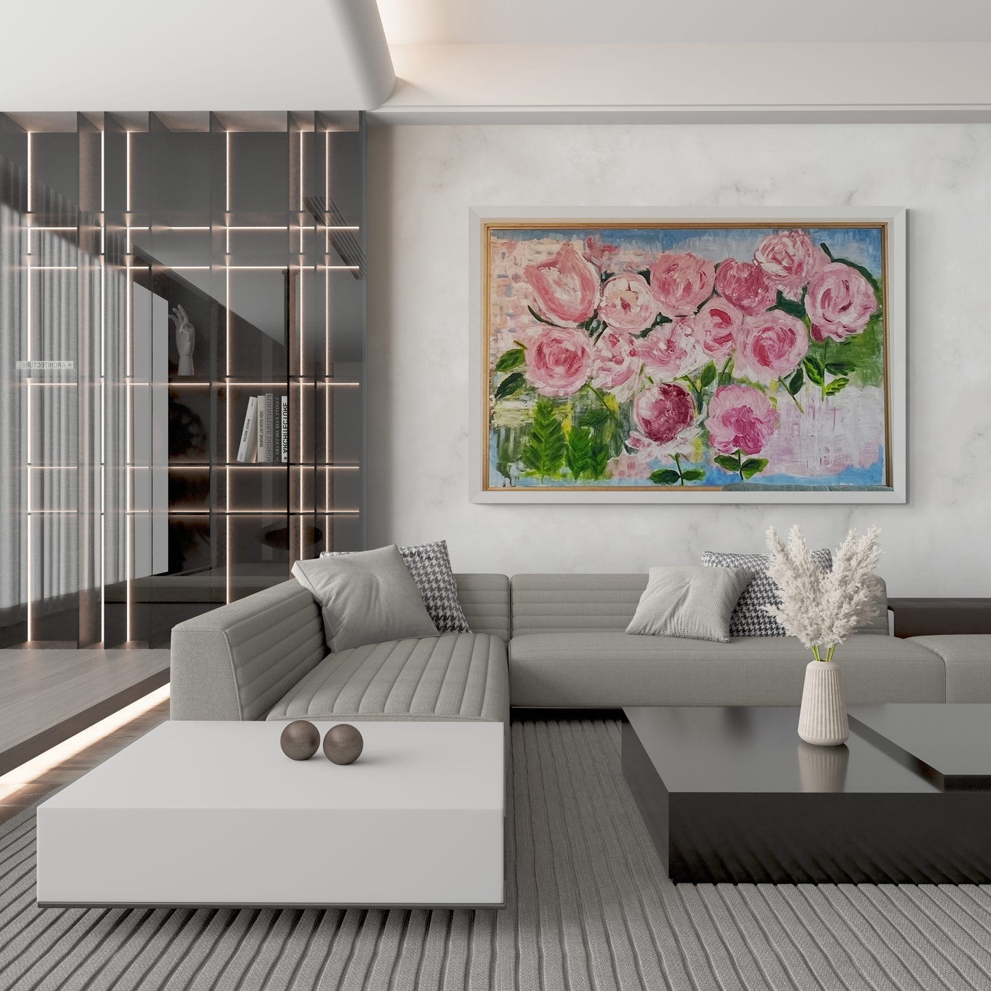 Peonies view